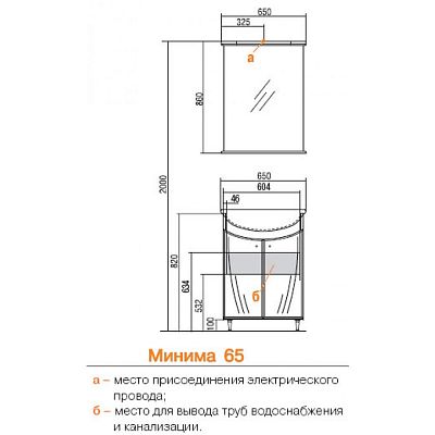 Полка-зеркало Aquaton Минима 1A000502MN010 фото 3