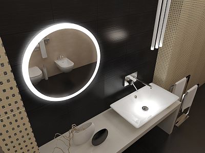 Зеркало для ванной с подсветкой Sfera LUNE D-80 фото 1