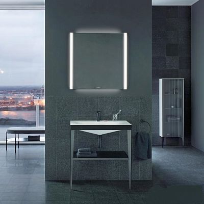 Зеркало с подсветкой DURAVIT XViu XV70320B2B2 820 мм х 800 мм, версия Sensor, чёрный матовый фото 6