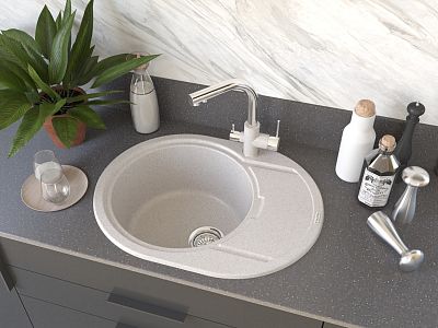Смеситель для кухни ESSEN, бежевый-хром, 213011-BECR, Paulmark фото 3