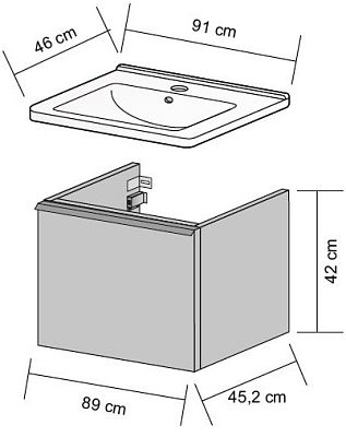 Тумба под умывальник Dreja IMAGE 70734 фото 2