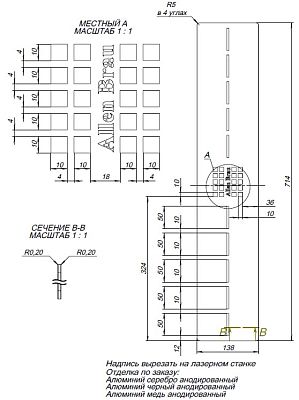 Накладка для сифона Allen Brau Infinity 8.210N6-BA серебро браш фото 2