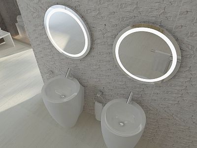 Зеркало для ванной с подсветкой Sfera RING D-80 фото 1