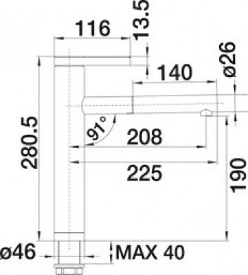Смеситель Blanco LINEE 517595 фото 2