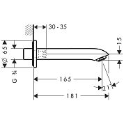 Излив для ванны Hansgrohe Metris 31494000