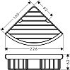 Угловая корзинка HANSGROHE LOGIS 41710000 цвет Хром фото 2