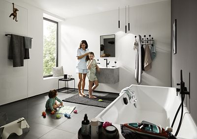 Двойной полотенцедержатель HANSGROHE AddStoris 41743140 Шлифованная бронза фото 4