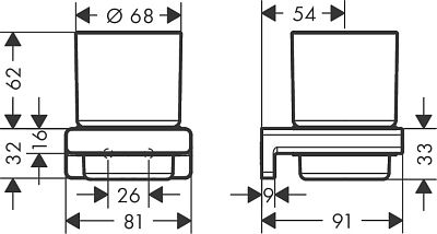Держатель для стакана HANSGROHE AddStoris 41749000 Хром фото 3