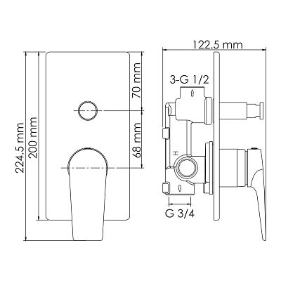 Aisch 5561 Смеситель для ванны и душа фото 6
