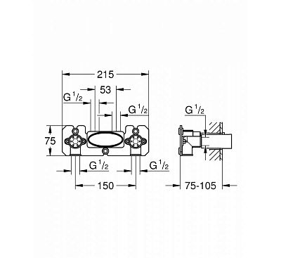 Скрытая часть Grohe Grohtherm SmartControl 26449000 фото 2