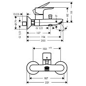 Смеситель для ванны Hansgrohe Talis E 71740000