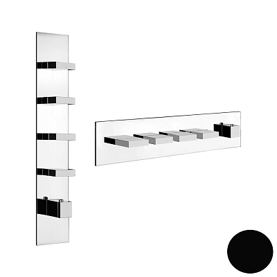 Смеситель Gessi Rettangolo Wellness 43028-299 черный фото 1