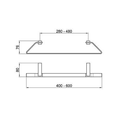 Держатель для полотенец Webert Wolo WO500501 Хром фото 2