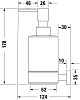 Дозатор жидкого мыла Duravit Karree 0099541000 хром фото 4