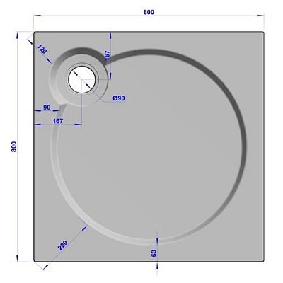 Душевой поддон Cezares TRAY-S-A-80-56-LT фото 5