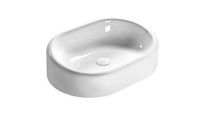Раковина накладная GLOBO Lalita LT020BI 420х610х160мм, без перелива, без отверстия под смеситель, цвет Белый глянцевый фото 1