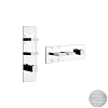 Смеситель и селектором Gessi Rettangolo Wellness 43032-707 шлифованный черный металл фото 1