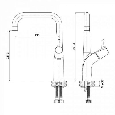 Смеситель для кухни iddis kitchen line k07sb0li05