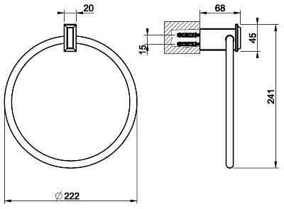 Полотенцедержатель Gessi Eleganza Accessories 46509-706 чёрный металл фото 2