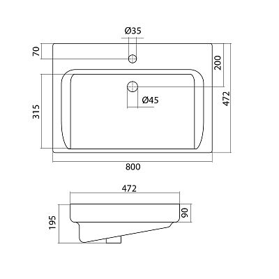 1WH302084 умыв-к Тигода-80 (Америна 80) фото 2