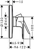 Смеситель для душа HANSGROHE REBRIS E 72668000 Хром фото 2