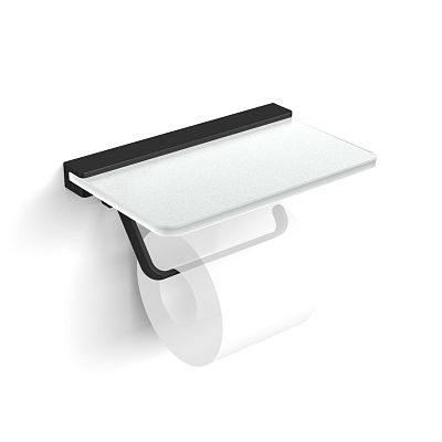 Бумагодержатель со стеклянной полкой (32041B-BP) фото 1