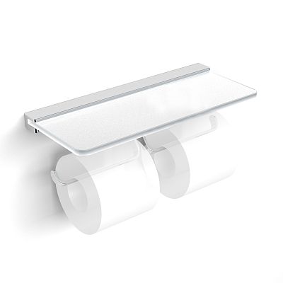 Бумагодержатель 2-ой со стеклянной полкой (32042B) фото 1