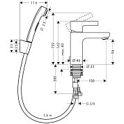 Смеситель для раковины Hansgrohe Metris S 31160000