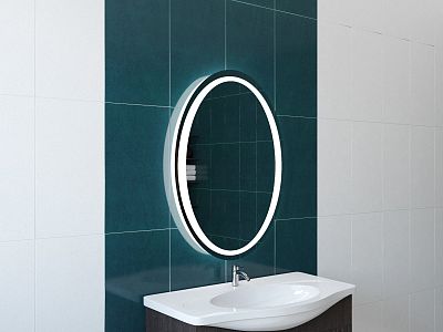 Зеркало для ванной с подсветкой Sfera ELIPSE 100х70 фото 3