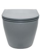 AQM2002MGR Унитаз подвесной с сиденьем SoftClose, технология смыва Rimless, скрыт.крепеж. Цвет серый