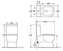 Унитаз напольный BelBagno Ricco BB275CPR
