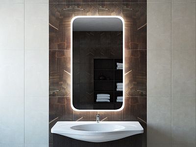 Зеркало для ванной с подсветкой Sfera XL 90х70 фото 2