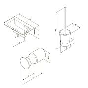 AK30T0203W Sensation набор аксессуаров для зоны туалета