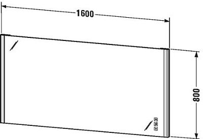 Зеркало с подсветкой Duravit XSquare XS701700000 фото 3