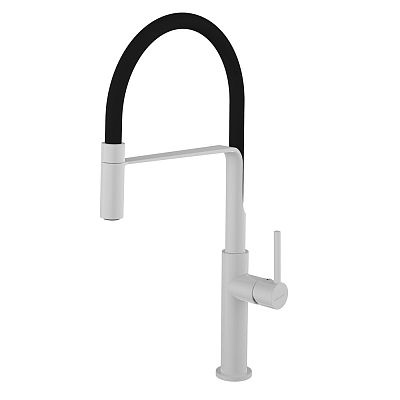 Смеситель для кухни с съемным изливом Clever Chef SLIM BLANCO 60145 белый фото 1