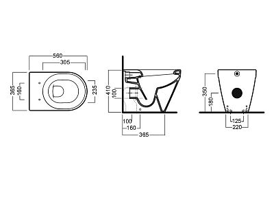 Унитаз приставной Hatria Daytime EVO YXV701 фото 2