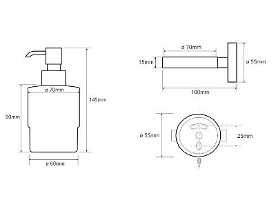 Дозатор для жидкого мыла Bemeta Omega 104109102 Mini хром фото 2