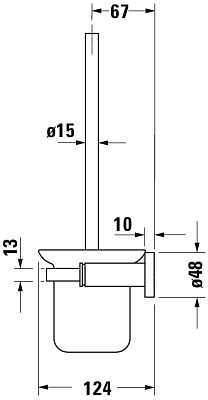 Ершик для туалета Duravit D-Code 0099271000 хром фото 3