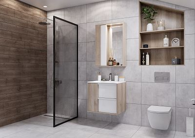 Тумба под раковину Aquaton Бостон 75 дуб эврика (1A240101BN010) фото 6