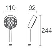 Душевая лейка Jacob Delafon Awaken Geometric 110 E72415RU-CP