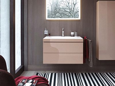 Шкаф-пенал подвесной Duravit L-Cube LC1181L8686 капучино фото 3