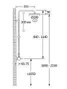 AQM 8001MB Душевая система для душа со смесителем  Матовый Чёрный
