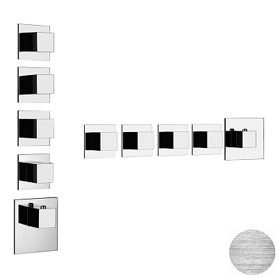 Смеситель Gessi Quadro Wellness 43208-707 шлифованный черный металл фото 1