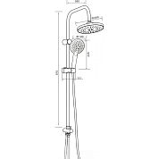 Душевая стойка 1 Orange O-Shower OW02b