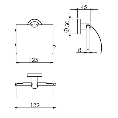 Бумагодержатель с крышкой (11041A) фото 2