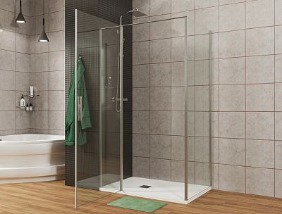 Душевой уголок Allen Brau Priority 140x90 3.31010.00 + 3.31016.00 хром фото 8