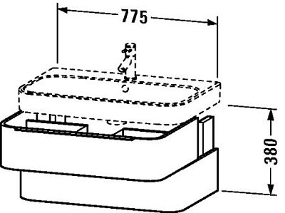 Тумба Duravit HAPPY D 2 80 см. H2636507575 фото 2