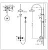 Душевая колонна со смесителем для ванны Bravat Art (F65193CP-A2-RUS) фото 2