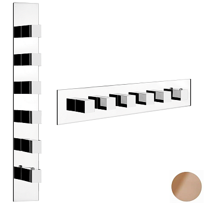 Смеситель Gessi Quadro Wellness 43010-708 шлифованная медь фото 1