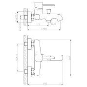 Смеситель для ванны Orange Karl M05-100cr